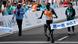Tiangong Ultra, a humanoid robot runs across the finish line while securing the first position during the E-Town Humanoid Robot Half Marathon, in Beijing, China Tiangong Ultra, a humanoid robot runs across the finish line while securing the first position during the E-Town Humanoid Robot Half Marathon, in Beijing, China