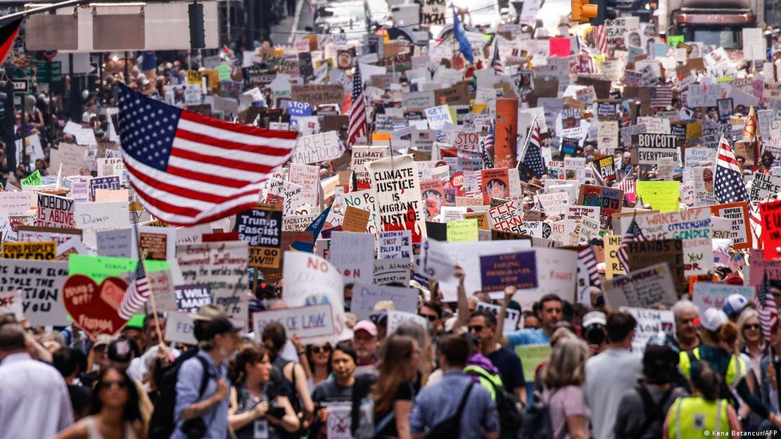Protesta contra Trump en Nueva York.