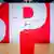 Allemagne Berlin 2025 | Le podium vide avant l'annonce du résultat du vote de la base du SPD, au siège du parti, avec le logo SPD en arrière-fond (photo du 30.04.2025)