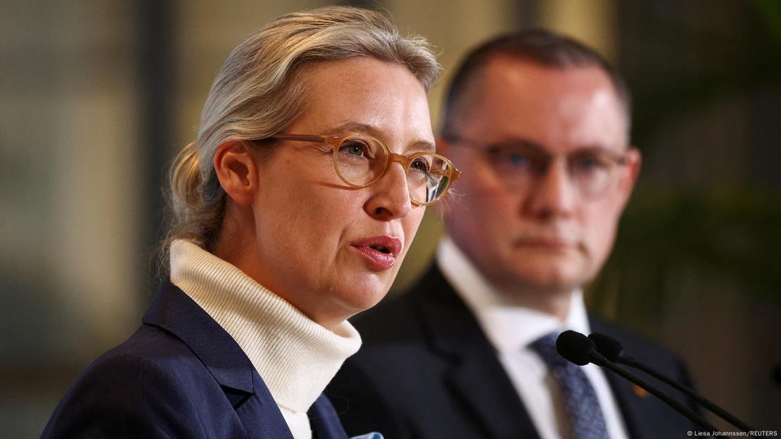 Krerët e AfD Weidel dhe Chrupalla në konferencë për shtyp Krerët e AfD Weidel dhe Chrupalla në konferencë për shtyp