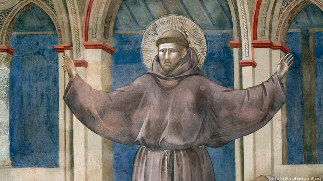 San Francisco de Asís, en retrato de Giotto di Bondone.