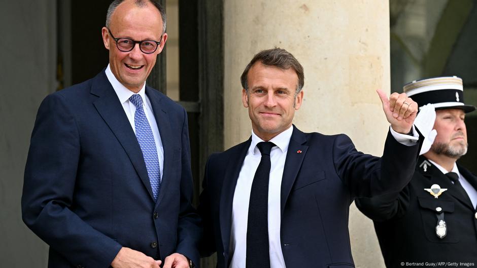 Fridrih Merc i Emanuel Makron, 7. maj 2025.