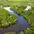 Aerial view of Amazon rainforest in Peru, South America