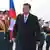 Chinese President Xi Jinping walks past guards of honour during a welcoming ceremony upon his arrival at an airport in Moscow, Russia, May 7, 2025