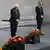 Acto conmemorativo del 80 aniversario del fin de la Segunda Guerra Mundial, encabezado por el presidente federal, Frank-Walter Steinmeier (segundo de izq. a der.).
