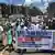 Healthcare workers demonstrate on the streets of Harare, Zimbabwe in 2022.