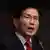 Kim Moon-soo speaks during a debate in Seoul on May 8, 2025.
