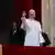 Pope Leo XIV appears on the central balcony of St. Peter's Basilica at the Vatican on May 11, 2025