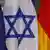Die Flaggen von Israel und Deutschland