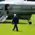 US President Donald Trump walks to board Marine One at the White House in Washington, DC, the United States, on May 12, 2025