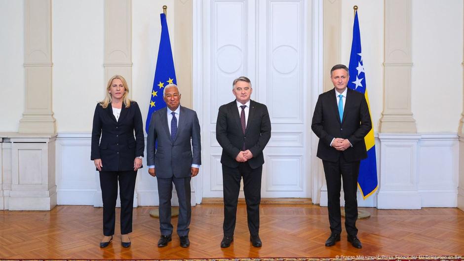 Članovi Predsedništva BiH sa predsednikom Saveta EU Antoniom Koštom