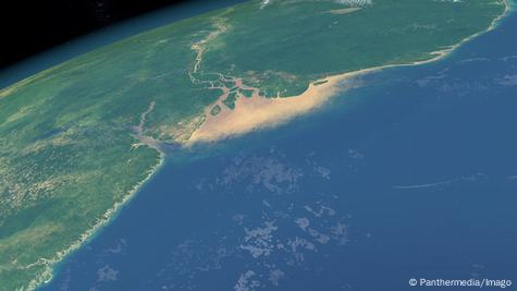 Foz do Rio Amazonas vista de satélite Foz do Rio Amazonas vista de satélite