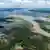 Vista aérea da foz do Amazonas
