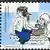 Briefmarke aus Schweden zeigt Madicken, Figur aus Astrid Lindgrens Werk