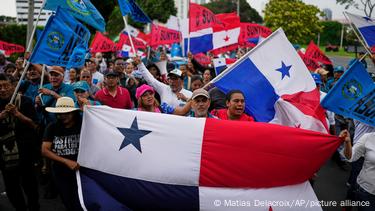 Gewerkschaftsmarsch in Panama-Stadt Gewerkschaftsmarsch in Panama-Stadt