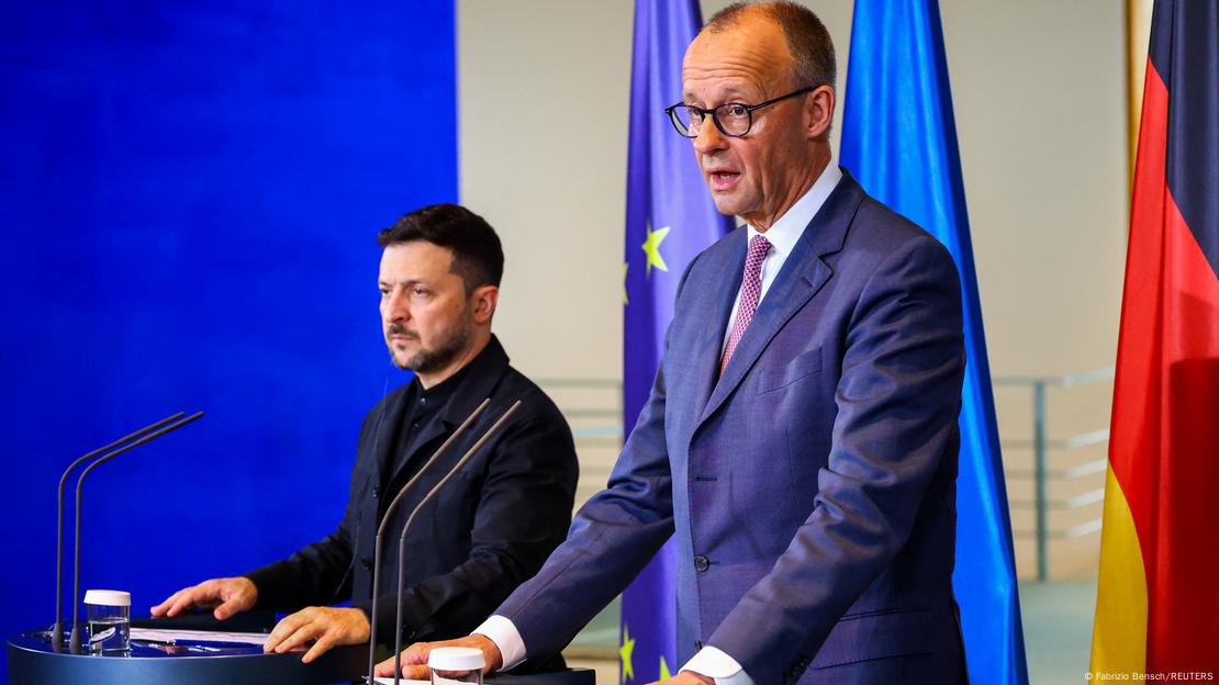 Kancelari Merz flet në konferencë shtypi me Presidentin Zelenski Kancelari Merz flet në konferencë shtypi me Presidentin Zelenski