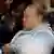 Woman with pixellated face