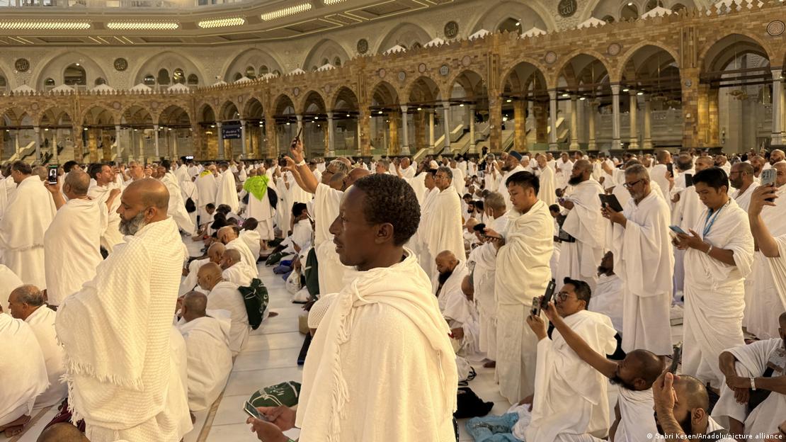 Des musulmans, qui accomplissent le pèlerinage à La Mecque, en Arabie Saoudite, le 31 mai 2025