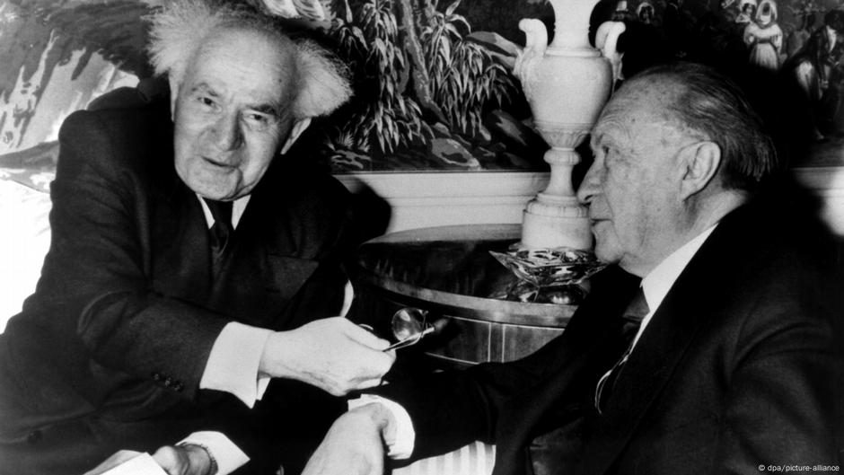 Prvi izraelski premijer David Ben-Gurion (levo) i nemački kancelar Konrad Adenauer u Njujorku 1960. godine