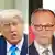 Deux portraits côte à côte: Donald Trump et Friedrich Merz (archives)