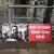 Placards outside Downing Street calling on the UK government to help with the release of Alaa Abdel-Fattah