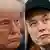 Комбинирана фотографија со лицата на американскиот претседател Доналд Трамп (лево) и шефот на Тесла, Илон Маск (десно)