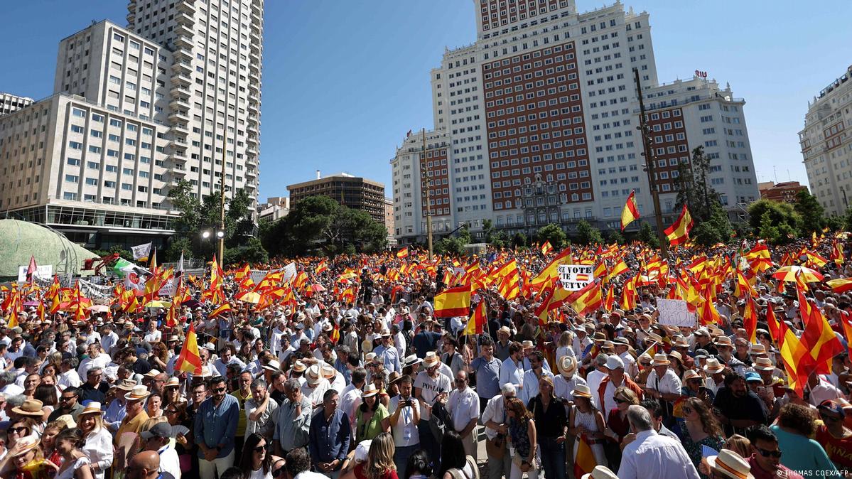 Manifestación en Madrid contra el gobierno de Pedro Sánchez