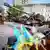 Captured Russian tanks on display in Kyiv