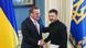 Boris Pistorius cumprimenta Volodimir Zelenski