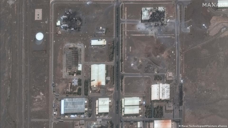 Imagen satelital de la central de Natanz proporcionada por Maxar Technologies el pasado sábado.