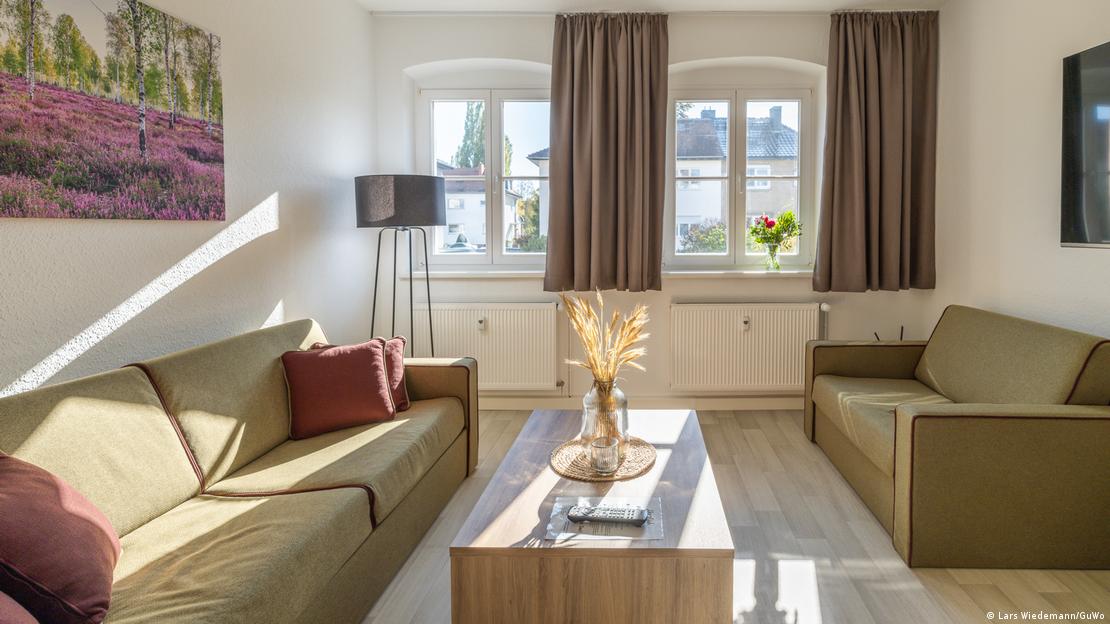 Foto da sala de um apartamento