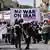 Protesto em Los Angeles em 21 de junho contra uma intervenção dos EUA no conflito Irã x Israel.
