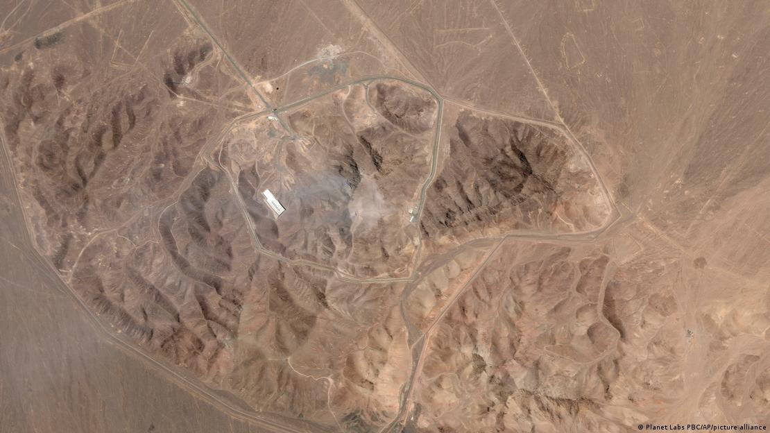 Imagem de satélite da área onde está instalado o complexo nuclear de Fordo