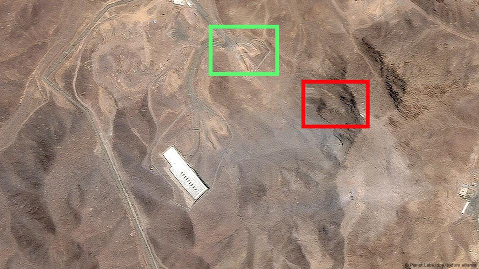 Imágen aérea sobre el lugar donde se encuentra la planta nuclear de Fordó en Irán. Imágen aérea sobre el lugar donde se encuentra la planta nuclear de Fordó en Irán.