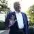 Donald Trump a su llegada a la cumbre de la OTAN en la Haya.