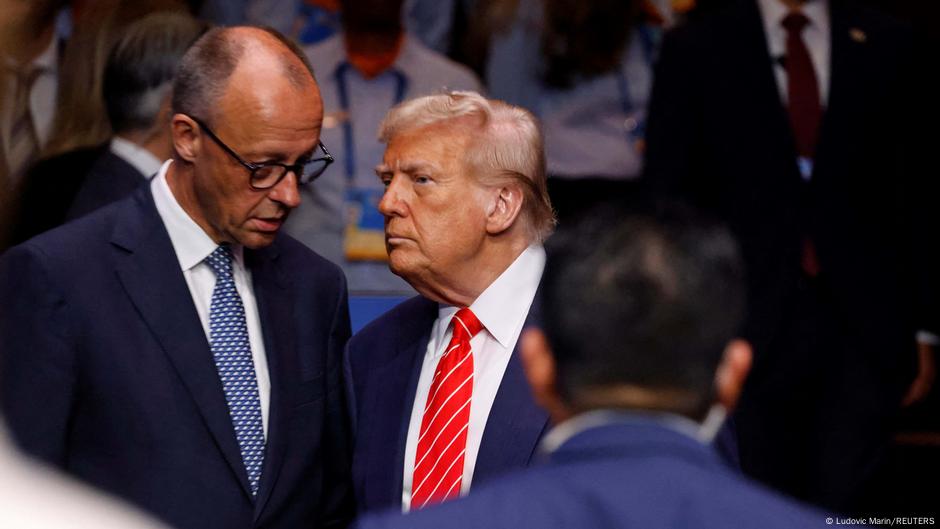 Nemački kancelar Fridrih Merc i američki predsednik Donald Tramp