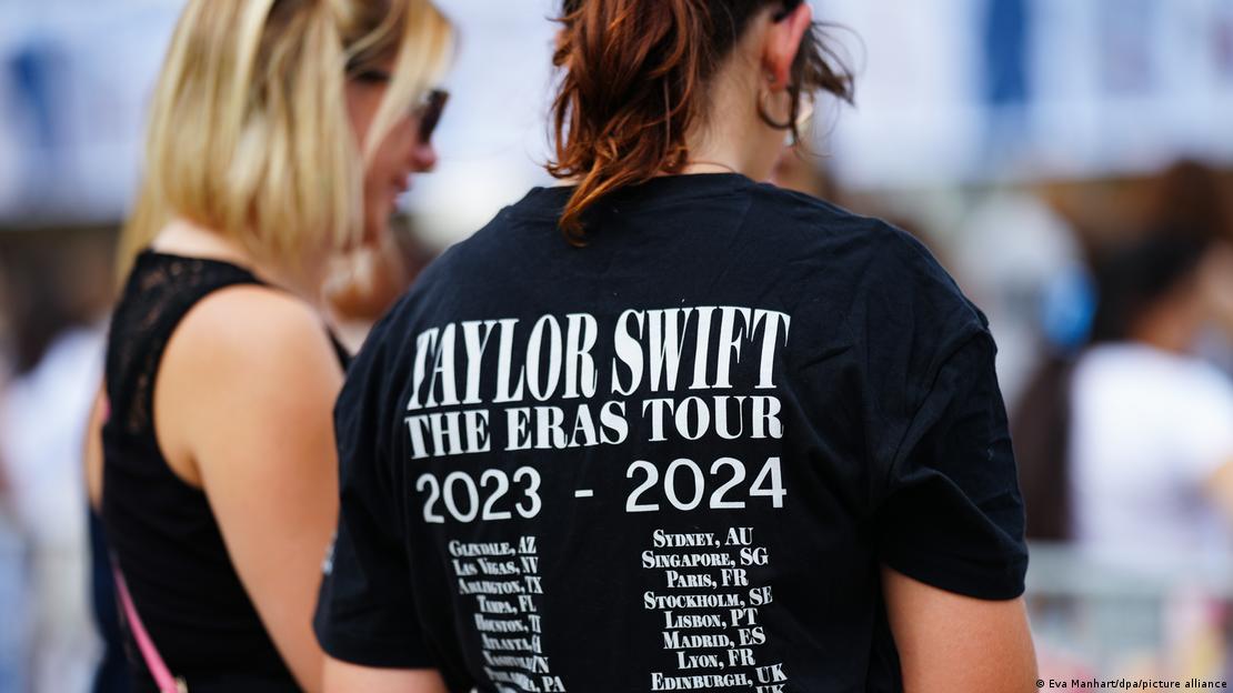 Fan wearing Eras Tour shirt