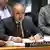 Pakistani Ambassador to the United Nations Asim Iftikhar Ahmad speaks at a Security Council meeting in June 2025