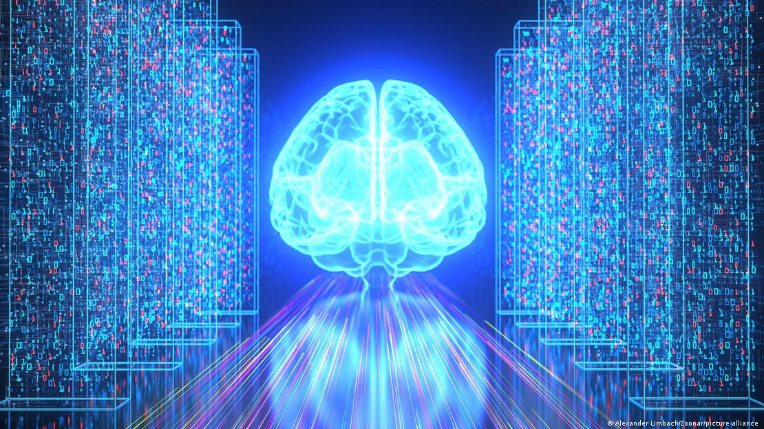 Dijital olarak oluşturulmuş bir beyin görseli