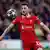 Diogo Jota playing for Liverpool against Paris Saint-Germain at Anfield on March 11, 2025
