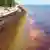  
Una playa en República Dominicana, en julio de 2025, cubierta por el alga sargassum. 
