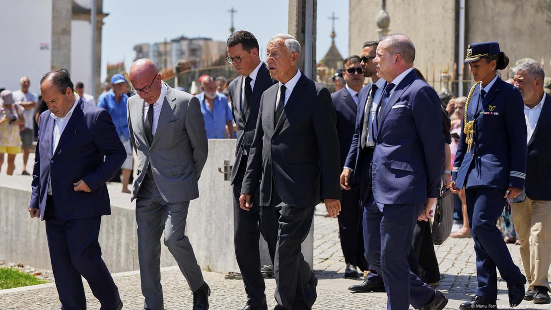 Portugal Gondomar 2025 | Portugals Präsident Marcelo Rebelo de Sousa bei der Trauerfeier