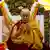 Tibetan spiritual leader the Dalai Lama attends a prayer meet held for his long life at the Dalai Lama temple in the northern hill town of Dharamshala.