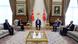 Cumhurbaşkanı Erdoğan'ın sağında Pervin Buldan ve Mithat Sancar, solunda ise Efkan Âlâ ve İbrahim Kalın oturuyor. Cumhurbaşkanı Erdoğan'ın sağında Pervin Buldan ve Mithat Sancar, solunda ise Efkan Âlâ ve İbrahim Kalın oturuyor.