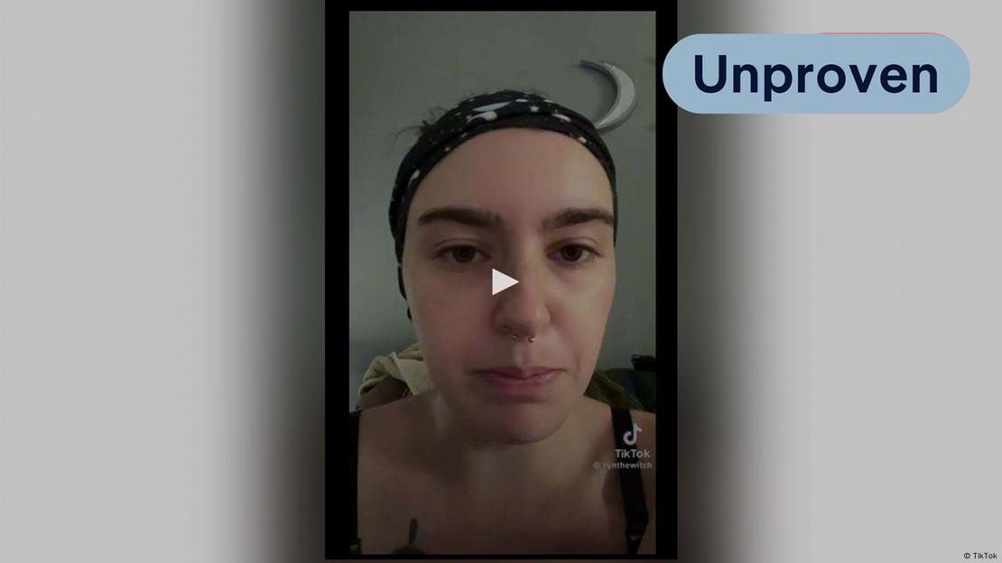 A videostill of a woman from a TikTok video