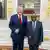 Trump (izq.) junto con Boakai en la Casa Blanca.