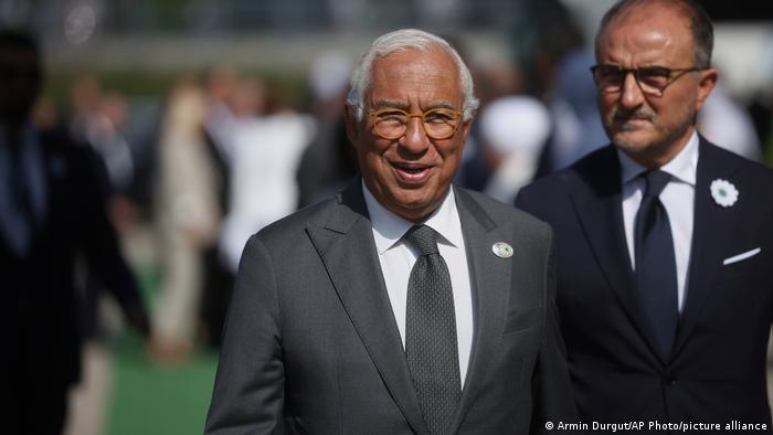 António Costa, the president of the European Council, at the official ceremony in Srebrenica.