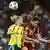 Kopfballduell zwischen der Schwedin Magdalena Eriksson (l) und Jule Brand (r.)