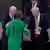 Gianni Infantino pats Chelsea goalkeeper on the back as he prepares to receive a golden glove trophy from Donald Trump while shaking hands
