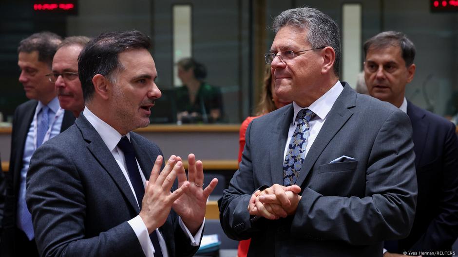 Francuski ministar Loran Sen Marten u razgovoru s komesarom EU za trgovinu Marošem Šefčovičem